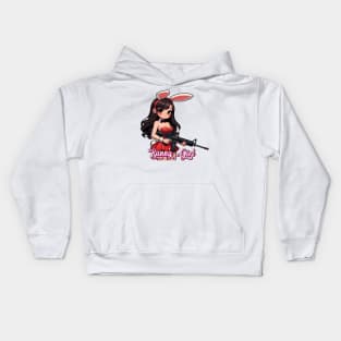 Tactical Bunny Girl Kids Hoodie